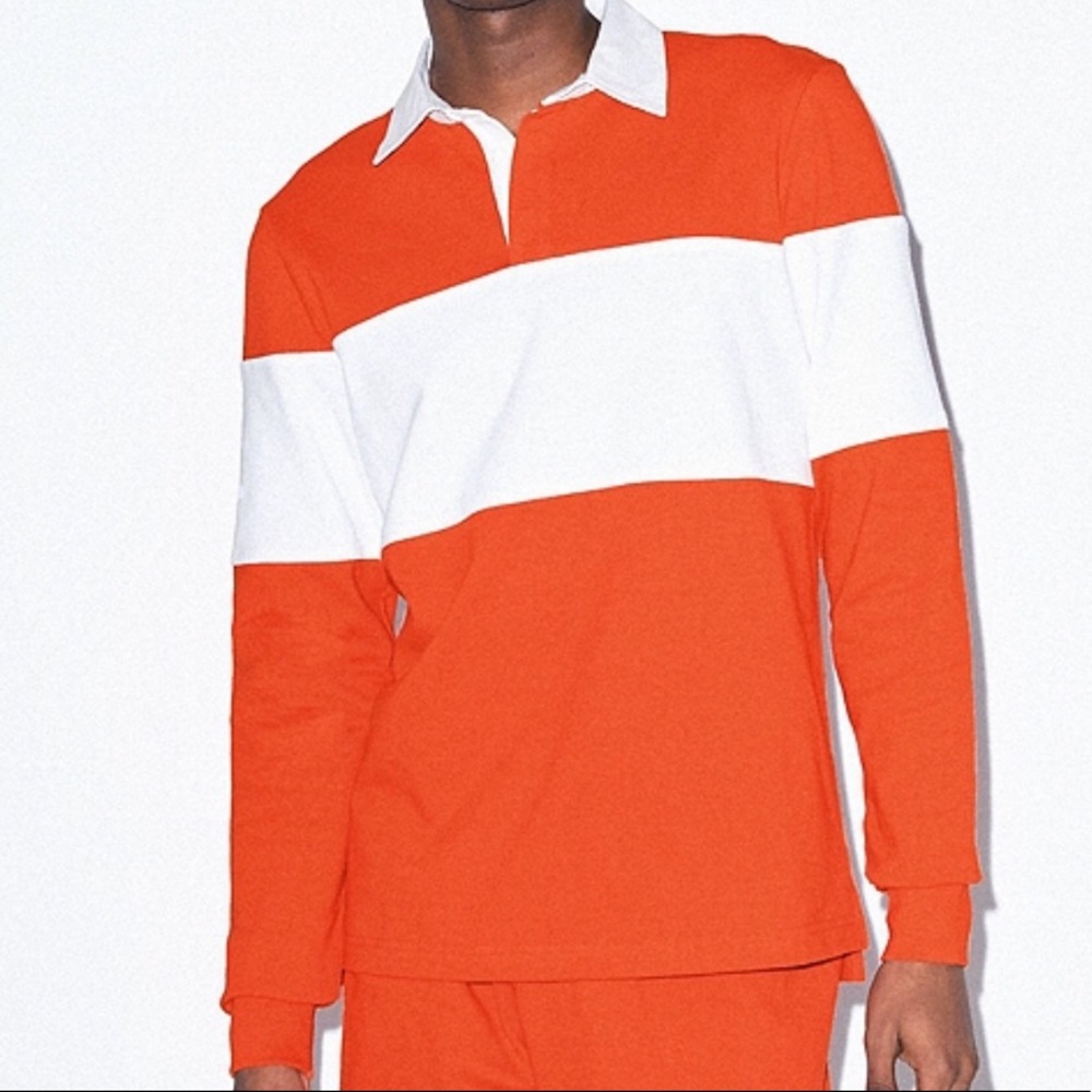 American apparel Thick Knit Rugby Team Shirt